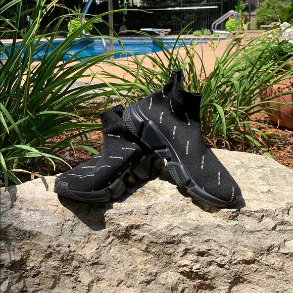 Authentic Rare Balenciaga Logo Speed Trainer - Picture 3 of 5